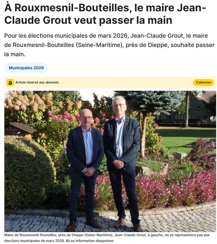 [Jean-Claude Grout veut passer la main]